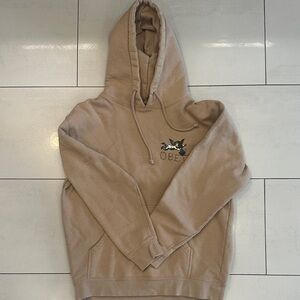 Obey Tan Waterman Cherub Hoodie with Logo (Medium)